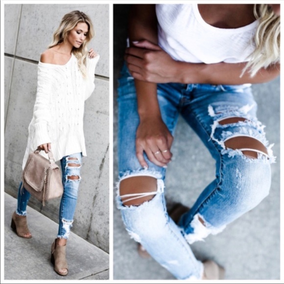 Distressed Skinny Jeans. - Picture 4 of 8